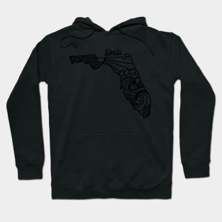 Florida Mandala Zentangle State Outline Hoodie